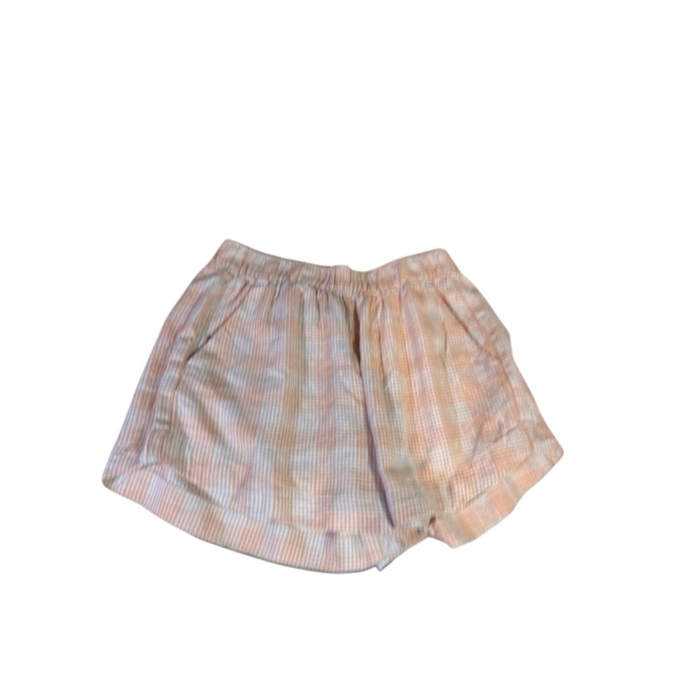 Women's Patagonia garden island linen Shorts, Size S, Peach and White e50